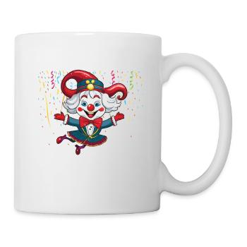 Karneval Kostüm Fasching Fastnacht - Tasse - Weiß - Rechts