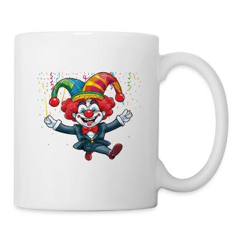 Karneval Kostüm Fasching Fastnacht - Tasse - Weiß - Rechts