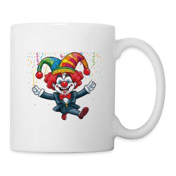 Karneval Kostüm Fasching Fastnacht - Tasse - Weiß - Rechts