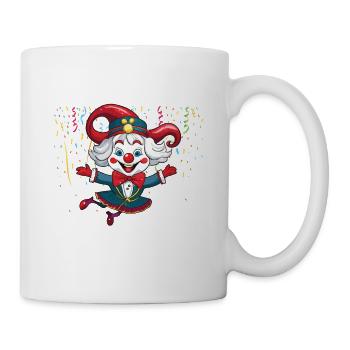 Karneval Kostüm Fasching Fastnacht - Tasse - Weiß - Rechts