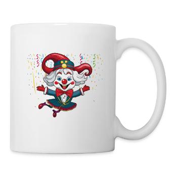 Karneval Kostüm Fasching Fastnacht - Tasse - Weiß - Rechts