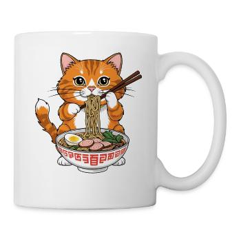 Cat Ramen - Tasse - Weiß - Rechts