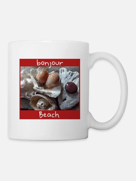 Muscheln Foto - Tasse - Weiß