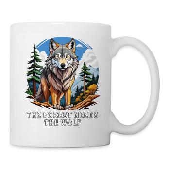 THE FOREST NEEDS THE WOLF - Mug - white - Right