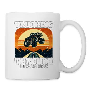 TRUCKING THROUGH LIFE'S SPEED BUMPS - Mug - white - Right