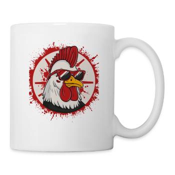 Stolzer Hahn für einen Hühnerzüchter Hühnerhalter - Tasse - Weiß - Rechts