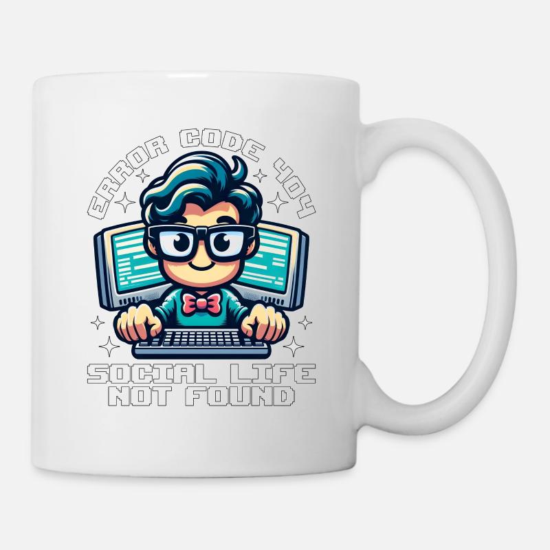 FEHLERCODE 404 SOZIALES LEBEN NICHT GEFUNDEN - Tasse - Weiß