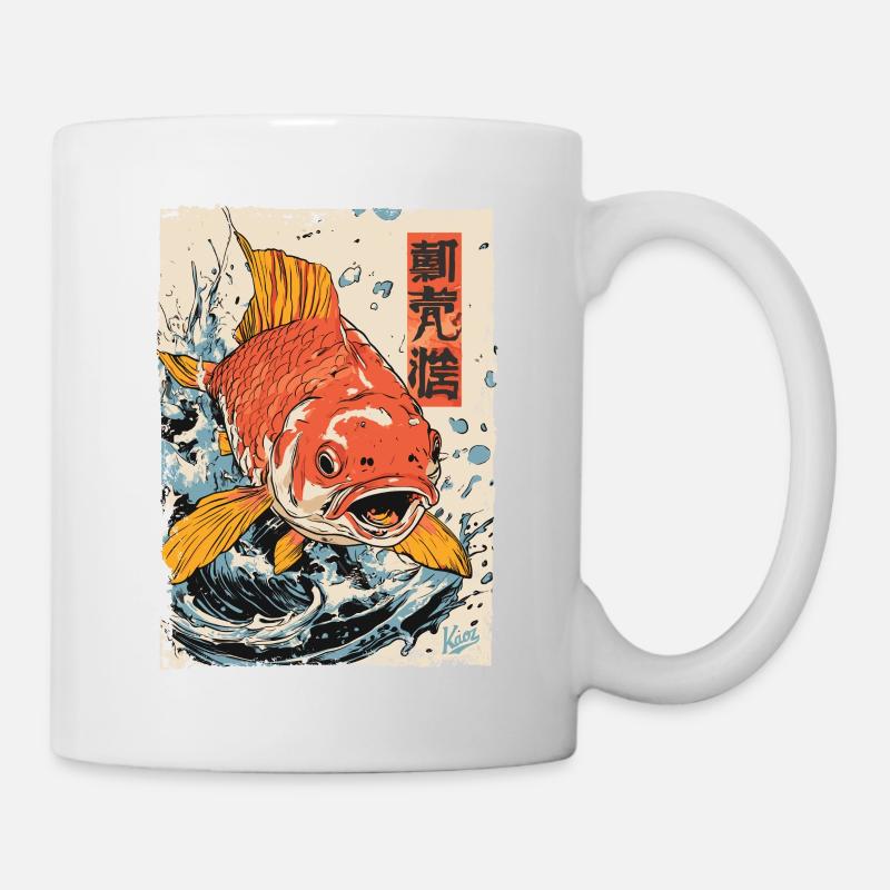 Poisson koï japonais - Mug blanc - blanc
