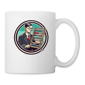 Professionnel des mathématiques : Le boulier humain - Mug blanc - blanc - Droite