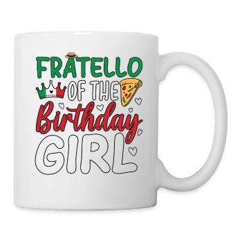 Fratello de la fille d’anniversaire - Mug blanc - blanc - Droite
