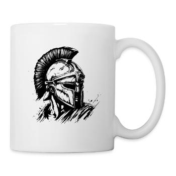 Spartan Helmet Icon - Mug - white - Right