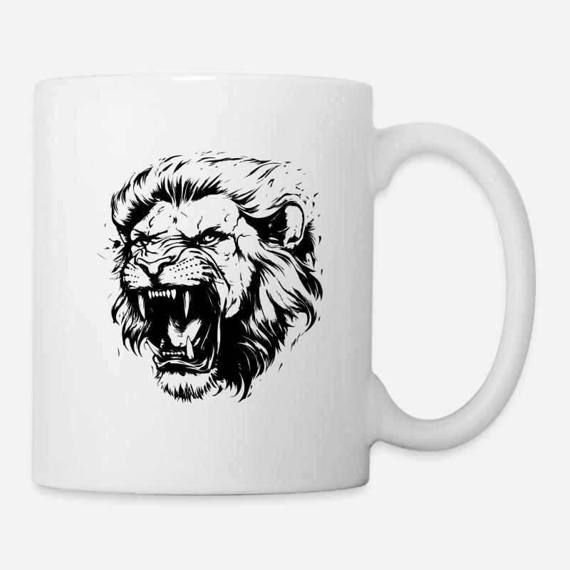 Tête de Lion - Mug blanc - blanc