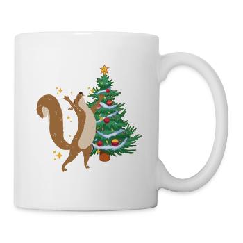 Christmas Tree Christmas Tree Squirrel Xmas - Mug - white - Right