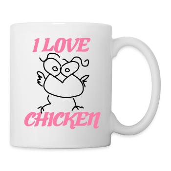 Pink I Love Chickens Creative Chicken - Mug - white - Right