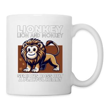 LEADER SÉRIEUX MAIS CŒUR JOUEUR - LION & SINGE - Mug blanc - blanc - Droite