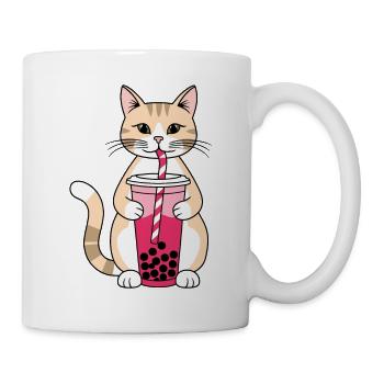 Cat Bubble Tea - Tasse - Weiß - Rechts