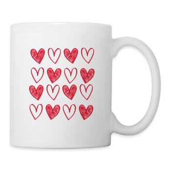 Love Sketch Grid - Tasse - Weiß - Rechts