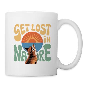 Get lost in Nature Natur Fuchs Naturschützer Wald - Tasse - Weiß - Rechts