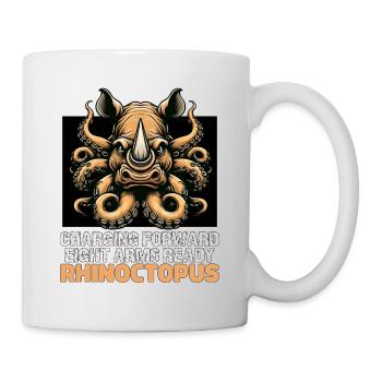 CHARGING FORWARD EIGHT ARMS READY RHINO & OCTOPUS - Mug - white - Right