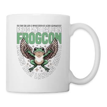 SPRINGENDE HOCHLANDUNG GLATT - FROSCH UND FALKE - Tasse - Weiß - Rechts
