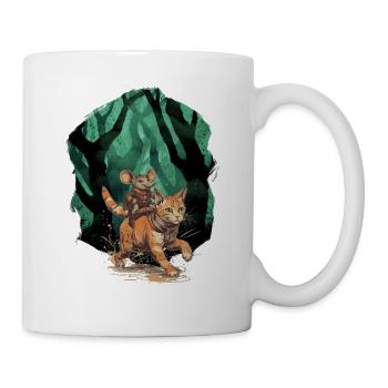 Cat Cats Mouse Mice Adventure Travel Child - Mug - white - Right