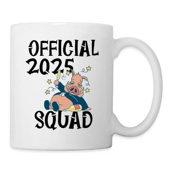 Équipe officielle 2025, le design du réveillon du Nouvel An/Nouvel An - Mug blanc - blanc - Droite