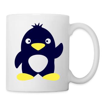 Mignon pingouin agitant l’Antarctique Pôle Sud Animal oiseau - Mug blanc - blanc - Droite