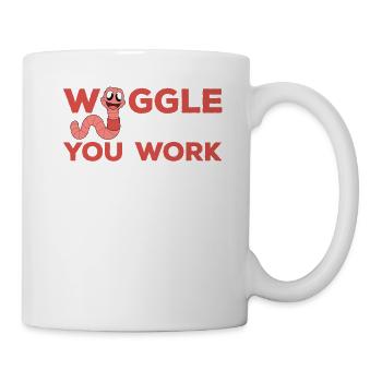 Mignon ver drôle vers de terre vers de terre - Mug blanc - blanc - Droite