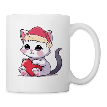 Enfants Enfant Noël Chat Chats Noël Père Noël - Mug blanc - blanc - Droite