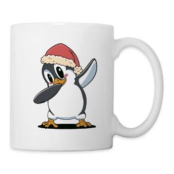 Nikolaus Weihnachtsmann Pinguin Pinguine - Tasse - Weiß - Rechts