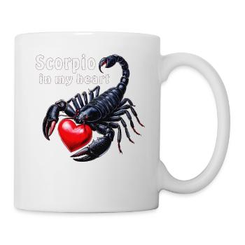 Scorpio in my heart - Tasse - Weiß - Rechts