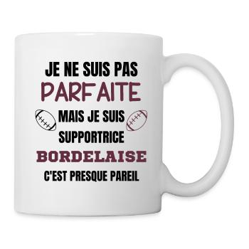 Supportrice Bordelaise Rugby - Mug blanc - blanc - Droite