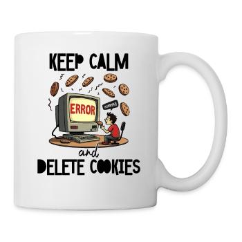 Restez calme et supprimez les cookies IT Nerd - Mug blanc - blanc - Droite