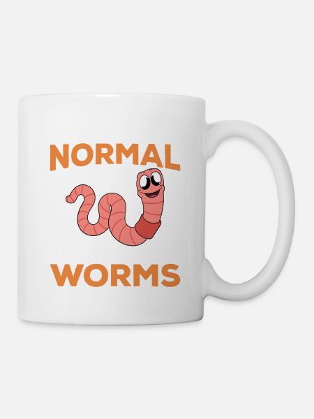 Süßer Wurm lustiger Regenwurm Würmer - Tasse - Weiß