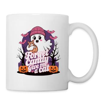 Halloween Cat Forget Candy Give Me A Cat - Mug - white - Right