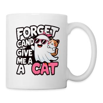 Halloween Cat Forget Candy Give Me A Cat - Mug - white - Right