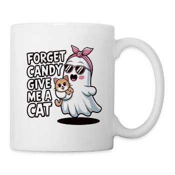 Halloween Cat Forget Candy Give Me A Cat - Mug - white - Right