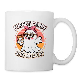 Halloween Cat Forget Candy Give Me A Cat - Mug - white - Right