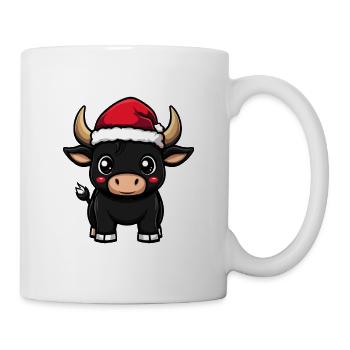 Stier Weihnachten - Tasse - Weiß - Rechts