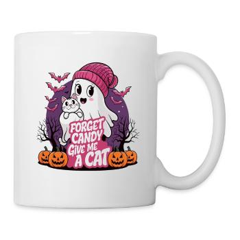 Halloween Cat Forget Candy Give Me A Cat - Mug - white - Right