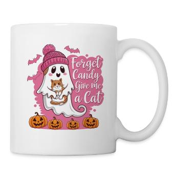 Halloween Cat Forget Candy Give Me A Cat - Mug - white - Right