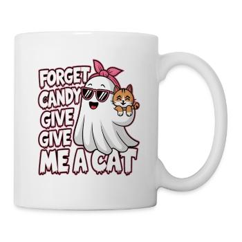 Halloween Cat Forget Candy Give Me A Cat - Mug - white - Right