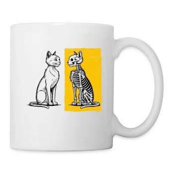 Le chat de Schrödinger mort et vif - Mug blanc - blanc - Droite