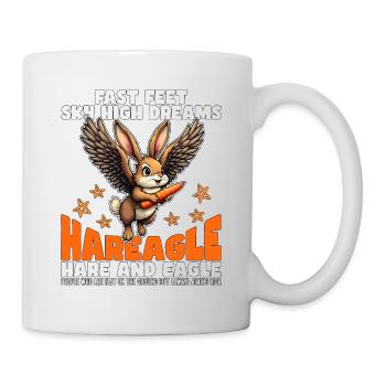 PIEDS RAPIDES RÊVES DE HAUT VOL - LIÈVRE ET AIGLE - Mug blanc - blanc - Droite