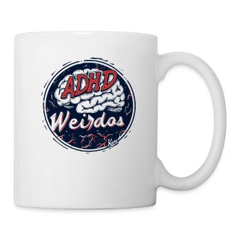 Fous du cerveau TDAH - Mug blanc - blanc - Droite