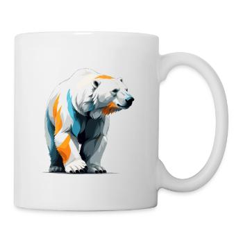 Eisbär Vektor Kunst mit lebendiger Illustration - Tasse - Weiß - Rechts
