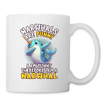 Narval, Baleine, Créature Marine, Licorne, Océan - Mug blanc - blanc - Droite