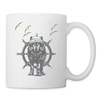 Hund segeln Segelschiff maritim Hunde Matrosen - Tasse - Weiß - Rechts