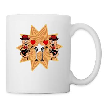 Erdnuss Musiker Gitarrist Gitarristen Erdnüsse - Tasse - Weiß - Rechts