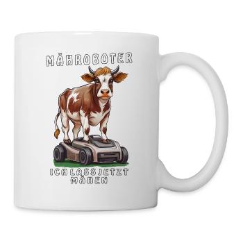 ROBOT TONDEUSE À GAZON DE VACHE JE LE FAIS TONDRE MAINTENANT - Mug blanc - blanc - Droite
